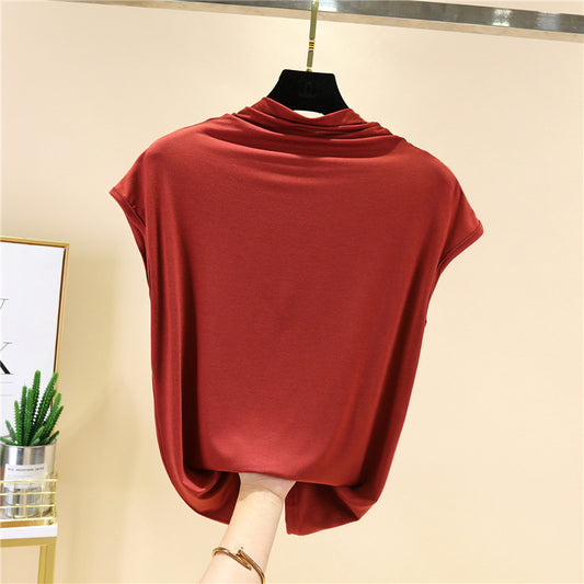 Blusa Suelta de Color Liso con Top Interior - Image 2
