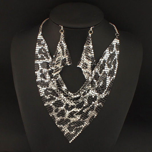 Collar de Seda con Lentejuelas - Conjunto Falso Collar Collar - Image 2