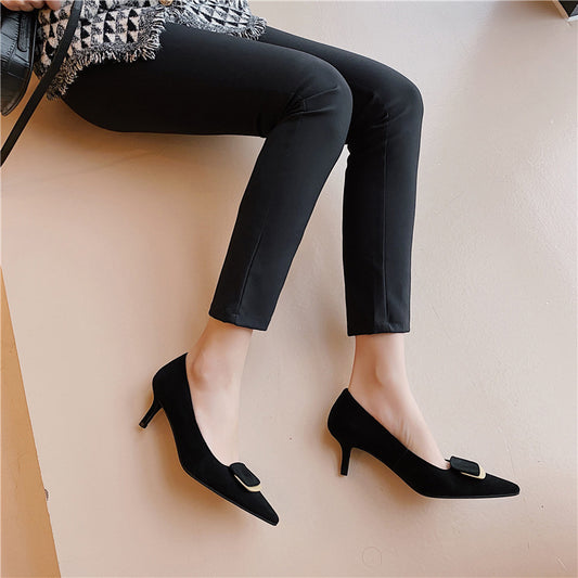 Zapatos de Tacón Stiletto con Plantilla de Piel de Oveja - Punta Afilada para Mujer - Image 2