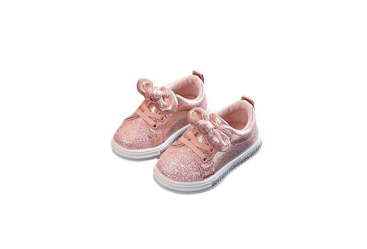 Tenis Casuales de Cuero Brillante con Moño - Zapatos Deportivos Versátiles - Image 2