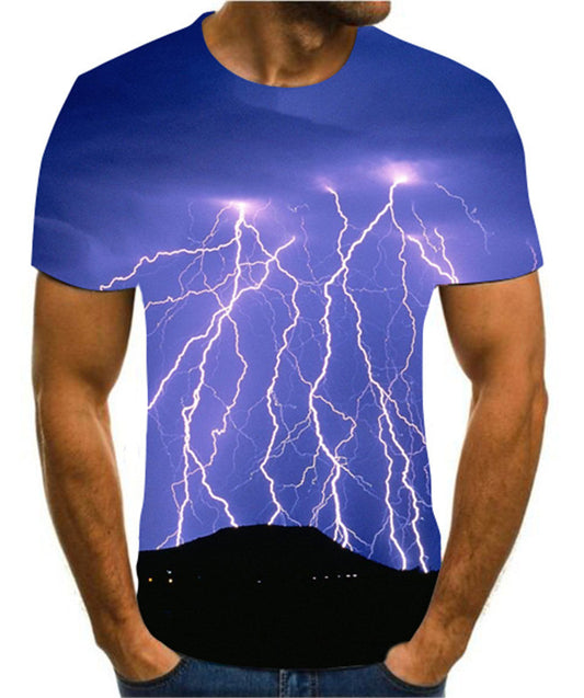 Playera Hombre Estampado 3D Rayo - Image 2