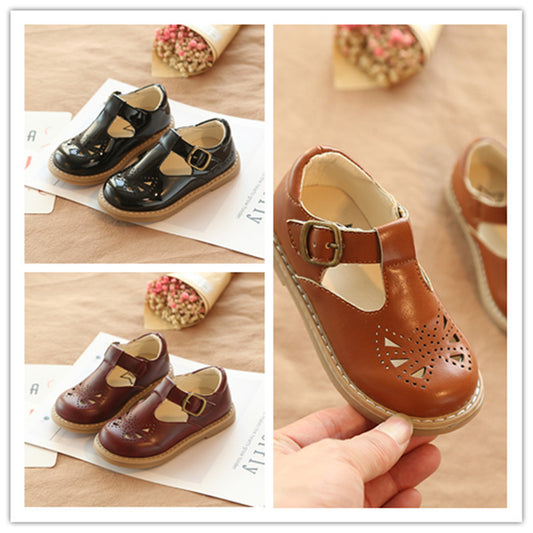 Zapatos Escolares Retro de Cuero para Niñas - Diseño Británico Transpirable - Image 2