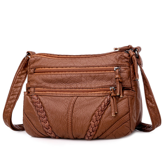 Bolso Mensajero de Cuero Suave con Gran Capacidad para Mujer - Image 2
