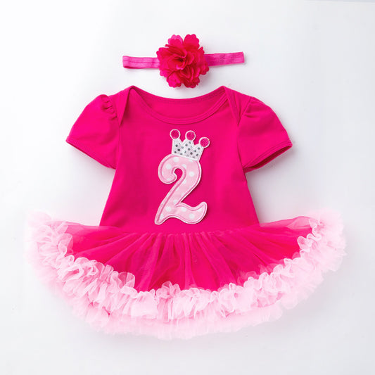 Playera Manga Corta Rosa Rojo para Bebé Niña - Image 2