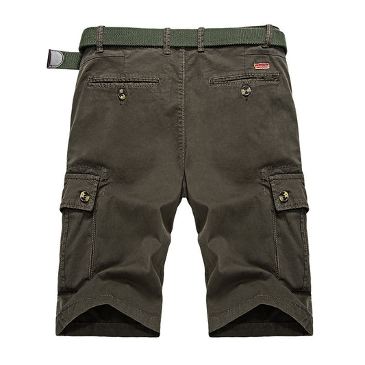 Pantalones Cargo Cortos para Hombre con Bolsillos Grandes y Diseño Casual - Image 2