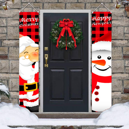 Cortina Navideña con Patrón de Papá Noel - Decoración Festiva Premium - Image 2