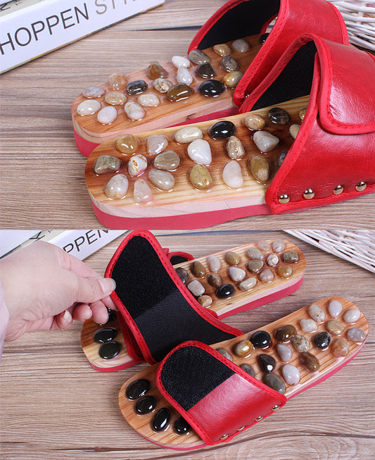 Pantuflas de Masaje Reflexológico con Piedras de Jade Natural - Image 2