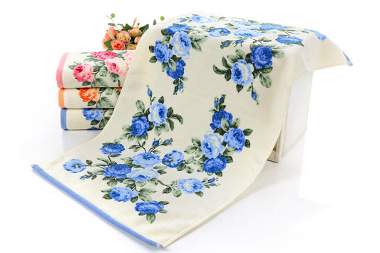 Toalla de Baño Algodón con Estampado de Peonía - Image 2