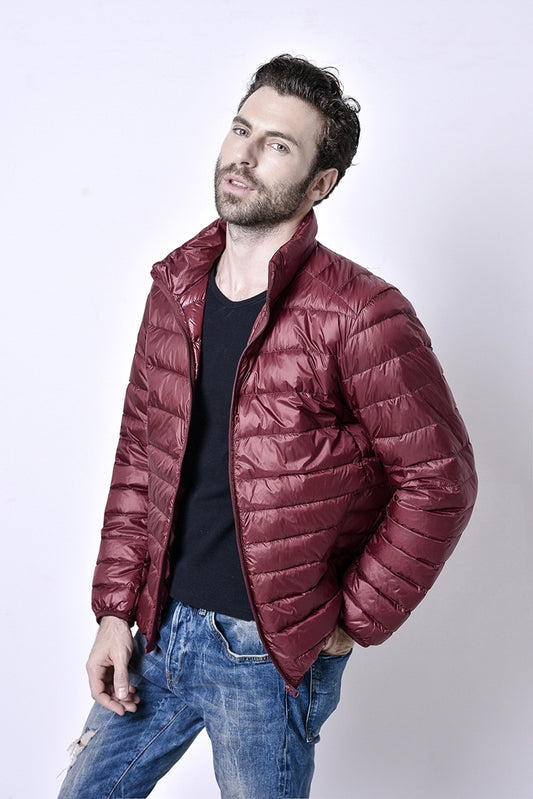 Chaqueta de plumas ligera con cuello ajustado - Image 2