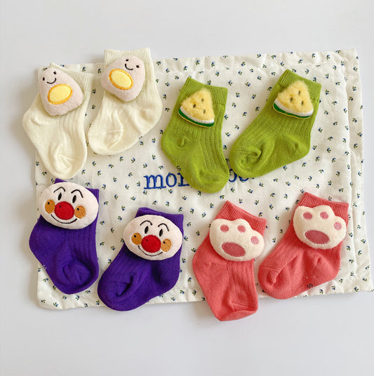 Calcetines de Algodón con Dibujos Animados - Estilo Muñeco - Image 2