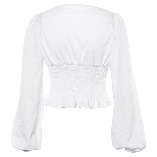 Blusa Larga de Gasa con Cuello Cuadrado - Diseño Minimalista y Elegante - Image 2