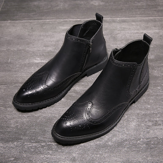 Botas de Cuero Casual Elegantes Talla Grande - Diseño Cruzado Moderno - Image 2