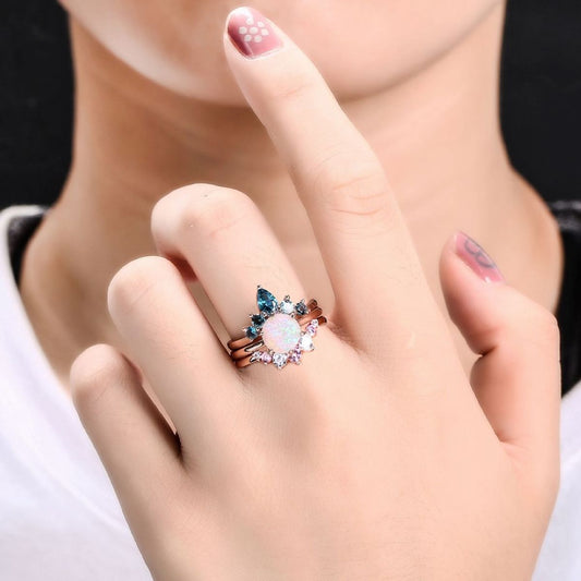 Anillo Temperamento Reina Corona con Triple Encaje - Image 2