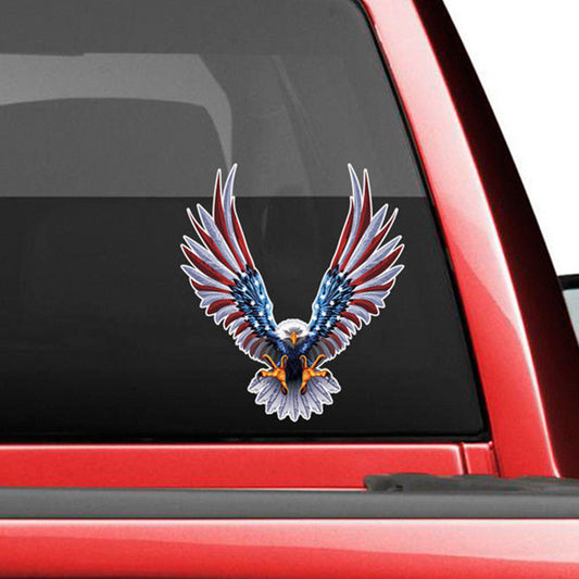 Calcomanía Reflectante Personalizada Águila Americana para Auto - Image 2
