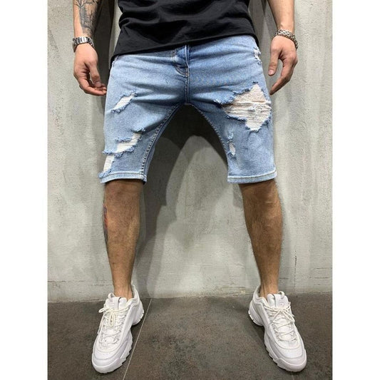 Pantalones Skinny Rotos para Hombre Cintura Media - Image 2