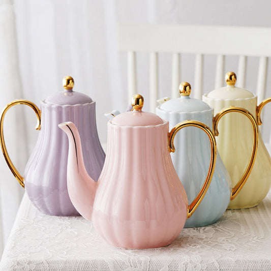 Juego de Té Macaron Colores Morandi - Tetera, Tazas y Platos - Image 2