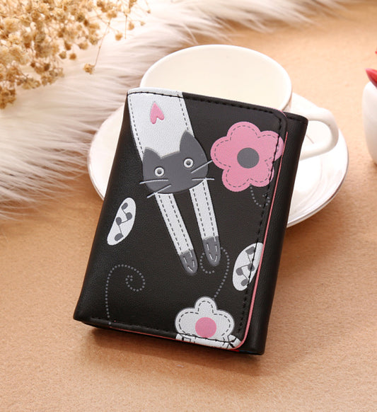 Billetera Compacta con Diseño de Gato Kawaii para Mujer - Image 2