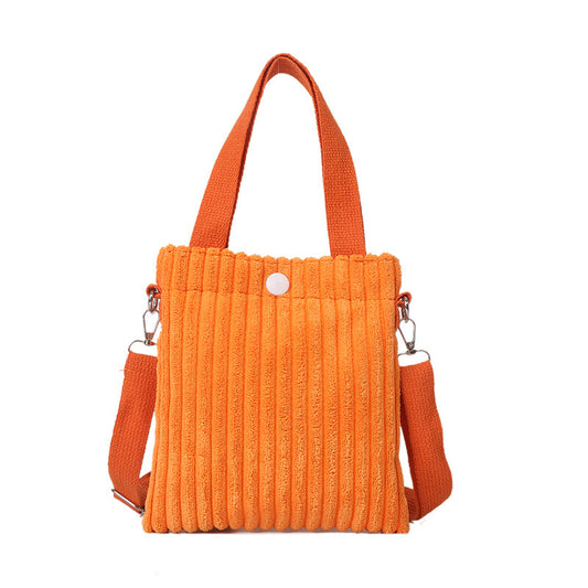 Bolsa Bandolera Corduroy Bucket Estilo Minimalista - Image 2