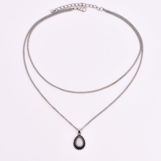 Collar de Gota de Agua con Piedra Personalidad - Moda Europea y Americana - Image 2