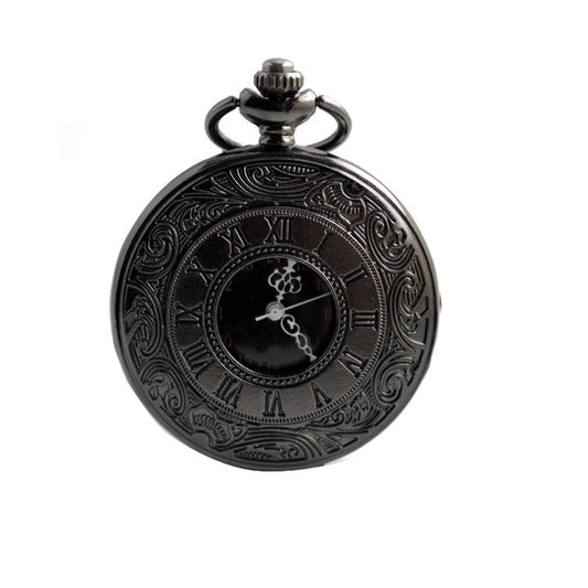 Reloj de Bolsillo Vintage Estilo Europeo con Patrón Nube Romana y Cadena - Image 2