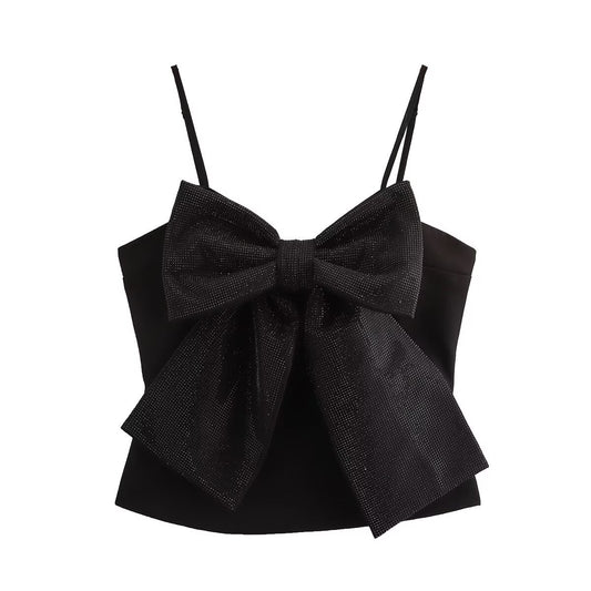 Top Elegante con Moño de Strass - Diseño Versátil y Sofisticado - Image 2