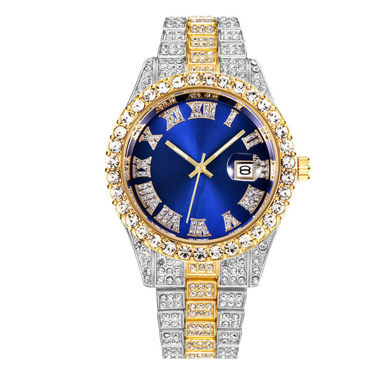 Reloj Acero Inoxidable Hip Hop Empresarial con Calendario Completo - Image 2