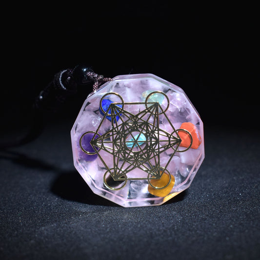 Collar de Orgonita con Gemas de Cristal para Sanación Reiki y Equilibrio de Chakras - Image 2