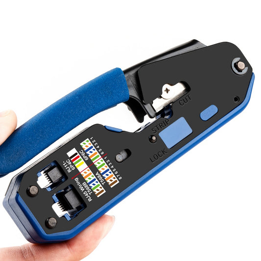 Herramienta Profesional 3 en 1 para Crimping y Pelado de Cables RJ45 - Image 2