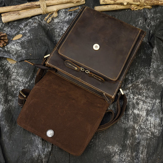 Bolsa de Cuero Vintage Crazy Horse para Hombre - iPad y Documentos - Image 2