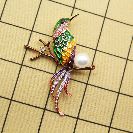 Broche Flor y Pájaro en Aleación Versátil - Image 2