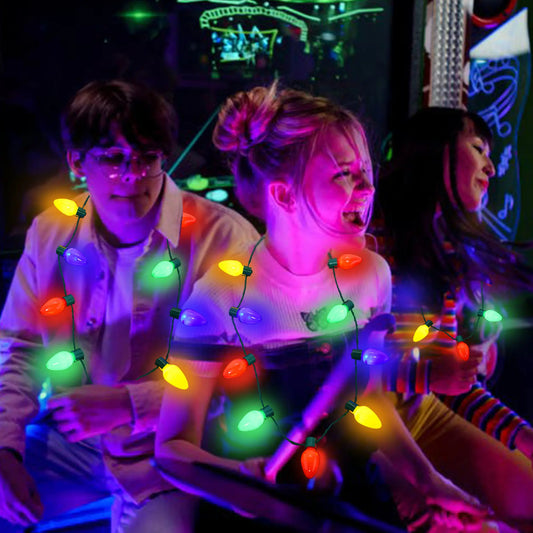 Collar Luminoso Navideño con Bombillas LED Multicolor para Fiestas - Image 2