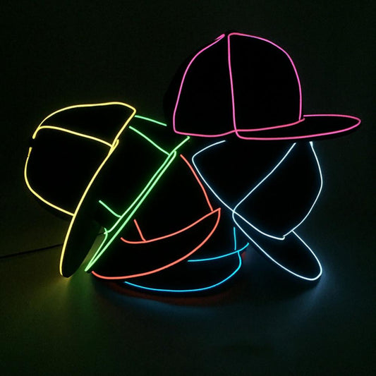Gorra de Béisbol LED Fluorescente Hip Hop con Borde Plano - Image 2