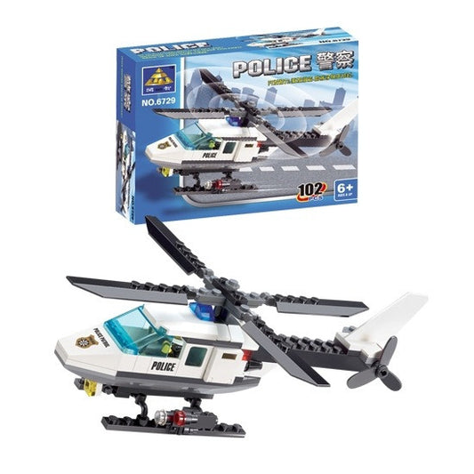 Avión Policial de Bloques Armables - Juguete Educativo de Construcción - Image 2