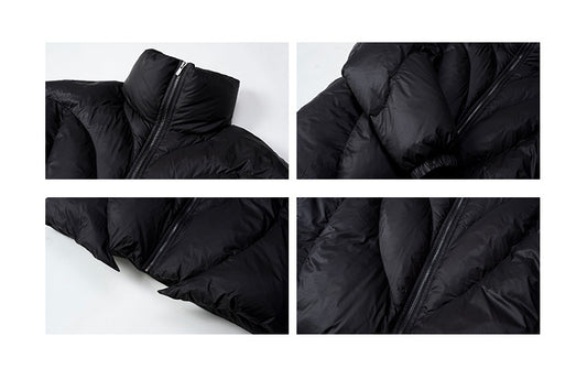 Abrigo de Invierno Grueso con Cuello de Pie Negro - Image 2
