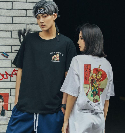 Camiseta Hip Hop Estampada de Manga Corta Unisex - Image 2