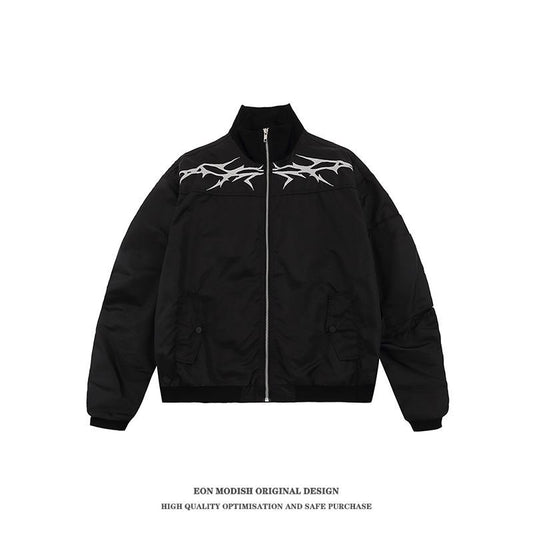 Chaqueta Bomber Street Cool con Bordados Auténticos - Image 2