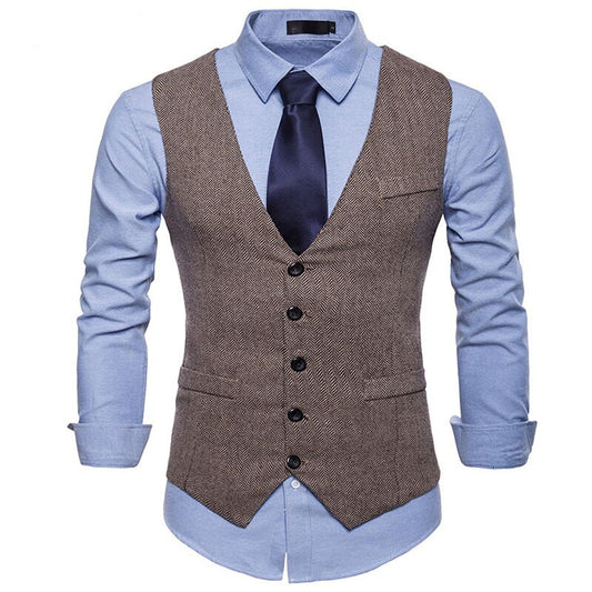 Chaleco de Traje Ejecutivo Clásico para Hombre - Lana Premium Estilo Europeo - Image 2