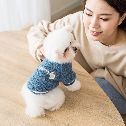 Abrigo Teddy Cálido con Bordado de Patitas para Perro - Image 2