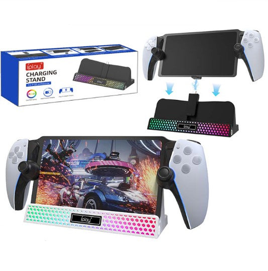 Base de Carga con Soporte Fijo y Lámpara RGB para Consolas de Juego - Image 2