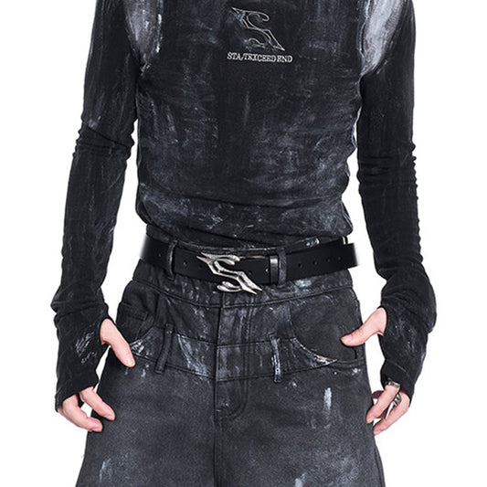 Camiseta Ajustada Manga Larga Graffiti Urbano para Hombre - Image 2