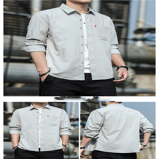 Polera Manga Larga Urban Tide para Hombre - Casual y Versátil - Image 2