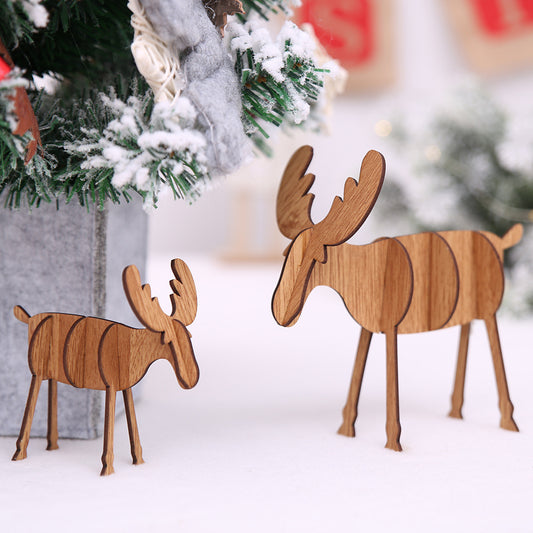 Adornos Navideños de Reno en Madera Artesanal - Image 2