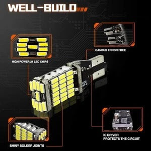 Luz de Freno y Reversa LED 12V Super Brillante 45 SMD Canbus - Image 2