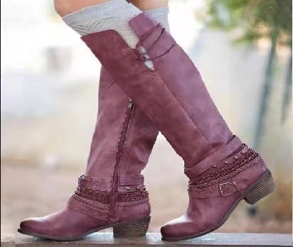 Botas Altas Retro para Mujer Estilo Caballero - Image 2