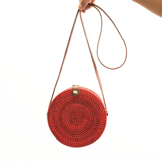 Bolsa Tejida de Ratán Multicolor - Image 2
