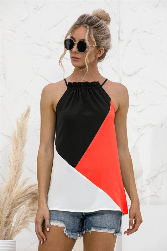 Chaleco Halter Contraste de Colores - Tendencia Hot Sale - Image 2