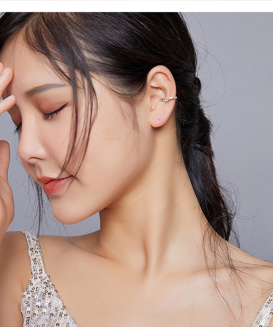 Aretes de Plata con Circonita Brillante para Mujer - Image 2