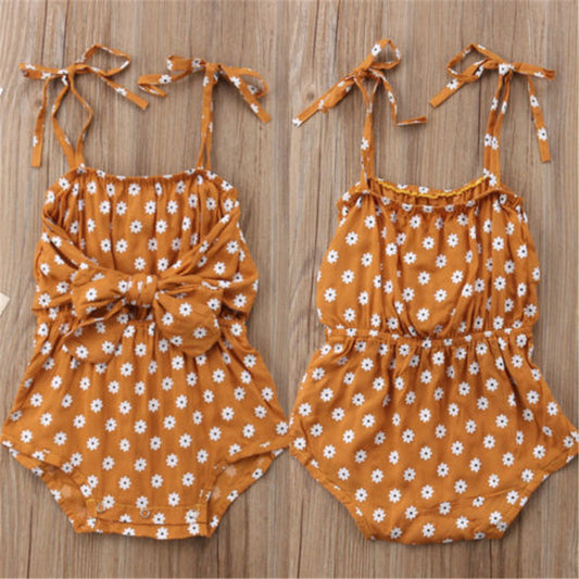Enterizo Floral para Bebé Niña con Lazo y Lunares - Traje de Baño Verano - Image 2