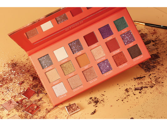 Paleta de Sombras Mate 18 Colores Portátil - Tonos Leche y Té - Image 2