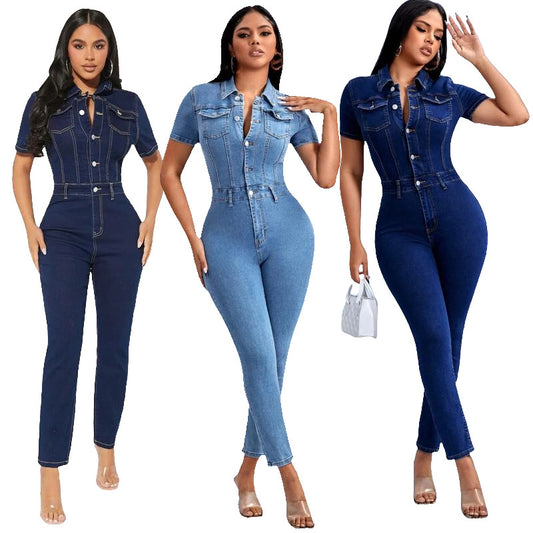 Enterizo Skinny de Mezclilla para Mujer - Diseño Ajustado y Moderno - Image 2
